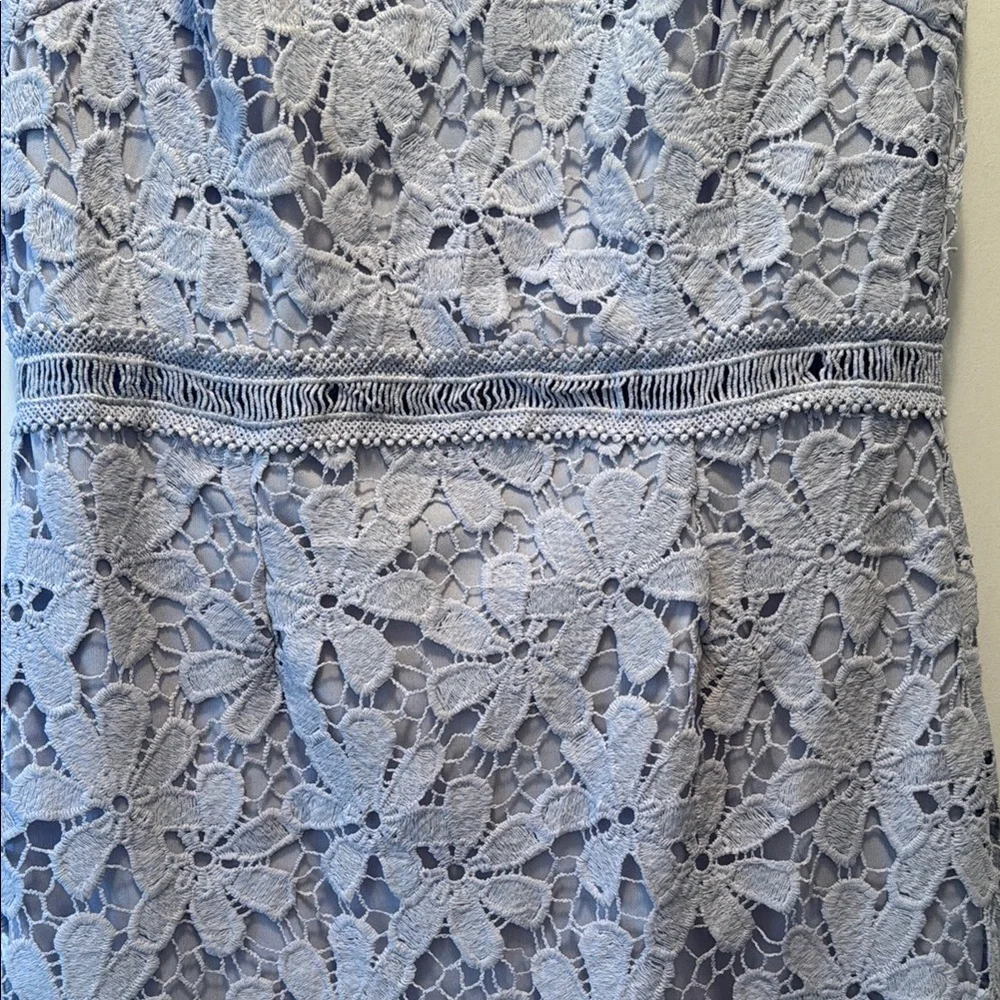 Aqua Gray Sheath Mini Dress Crew Neck Sleeveless - Picture 4 of 8